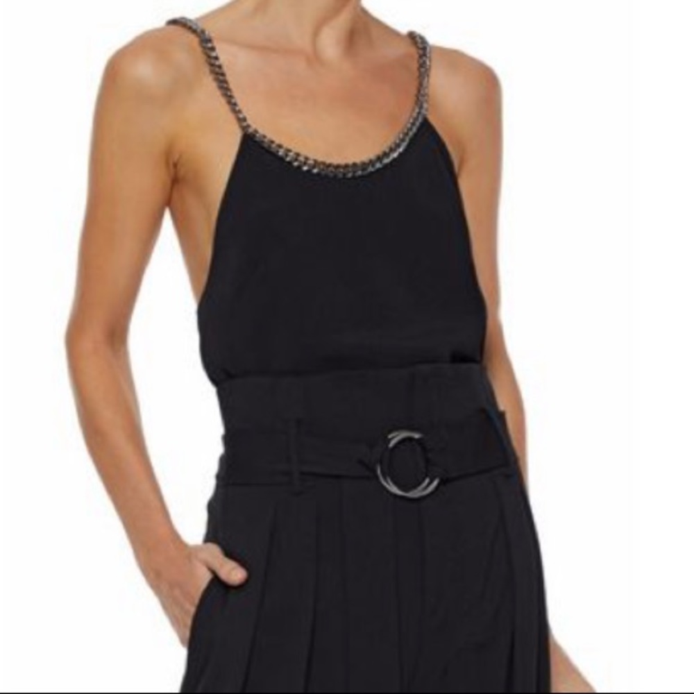 STELLA MCCARTNEY Chain-Trimmed Cady Top